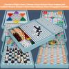 Wooden Multi-Function Flight Chess Checkers For Kids Chinese And International Chess Animal Chess Gobang Educational Toys Board