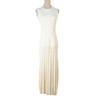 Elegant French Knitted Dress: Sleeveless, Beaded, Hollow-out Design, Slim Fit, Round Neck - Perfect for Spring/Summer