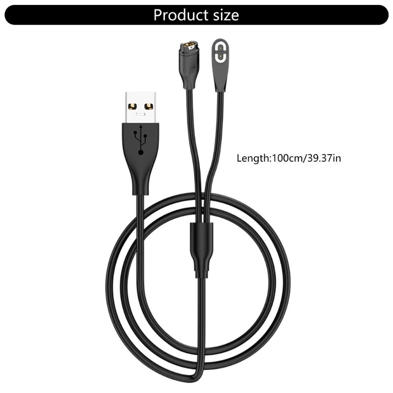 2 in 1 Magnetic USB Charging Cord for 2pin Headphones/for 4pin Smartwatches Rapid Power Delivery Portable