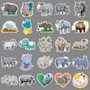 50 Rhino Doodle Cartoon Animal Children's Gu Card DIY Skateboard Mobile Ticket Sticker Waterproof