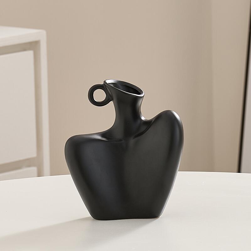 

Креативная керамическая ваза в виде человеческой фигуры для декора гостиной Black