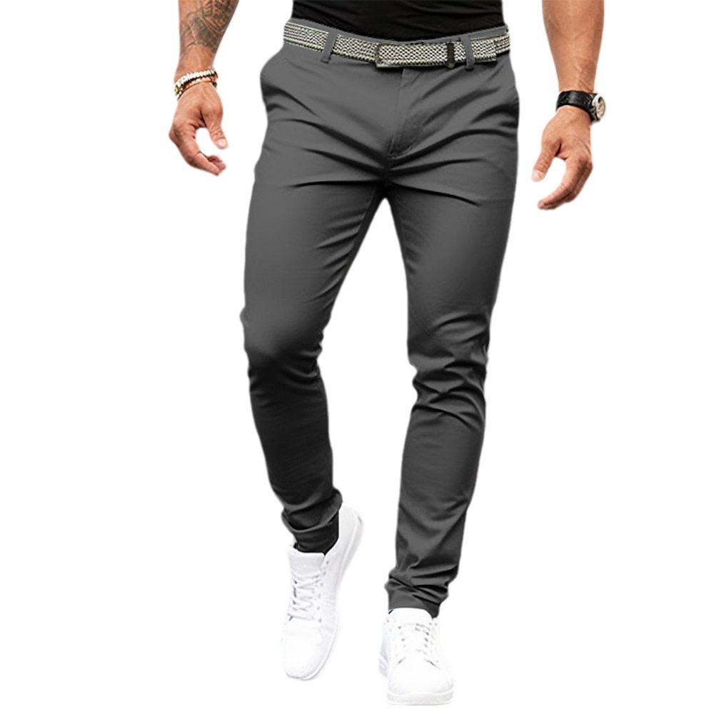 Men's Slim Fit Zipper Pocket Casual Pants