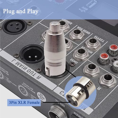 VolutyTek RCA To XLR Female Headphone Adapter, 2-Piece Set