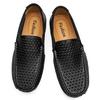 2024 Chaussures Noires pour Hommes Décontractées en Cuir Véritable Mocassins Mocassins Marque de Luxe Italien Respirant Slip-on Chaussures Bateau