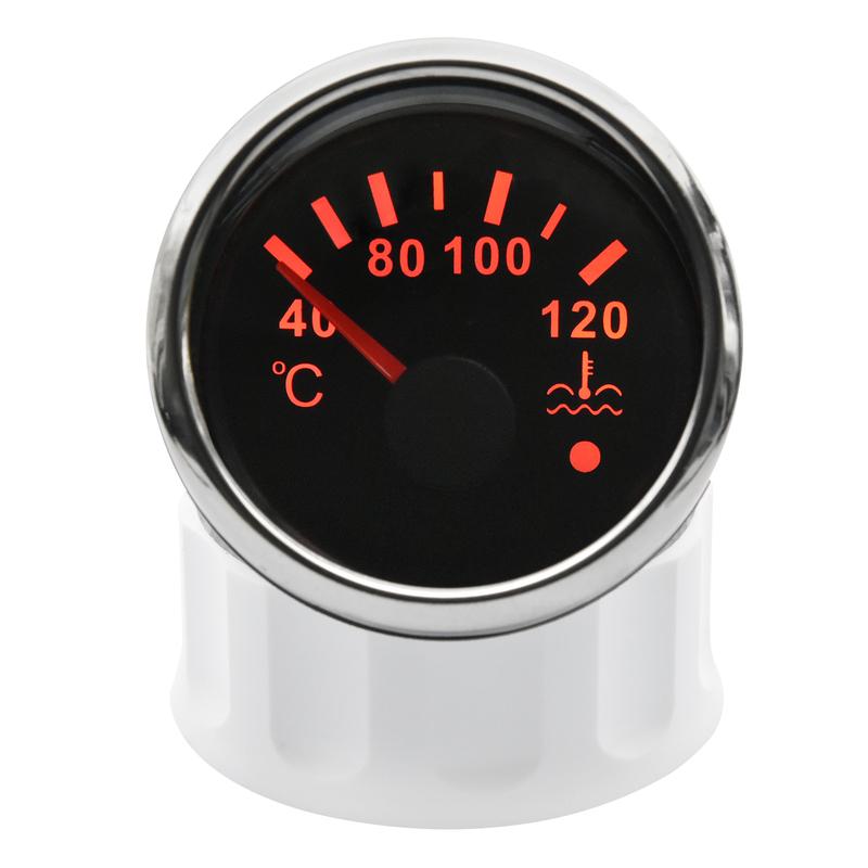 52mm Car Truck Boat Water Temp Gauge 10MM Temperature Sensor 40-120 Moto Meter Vehicle Indicator For Auto With Red BackLight