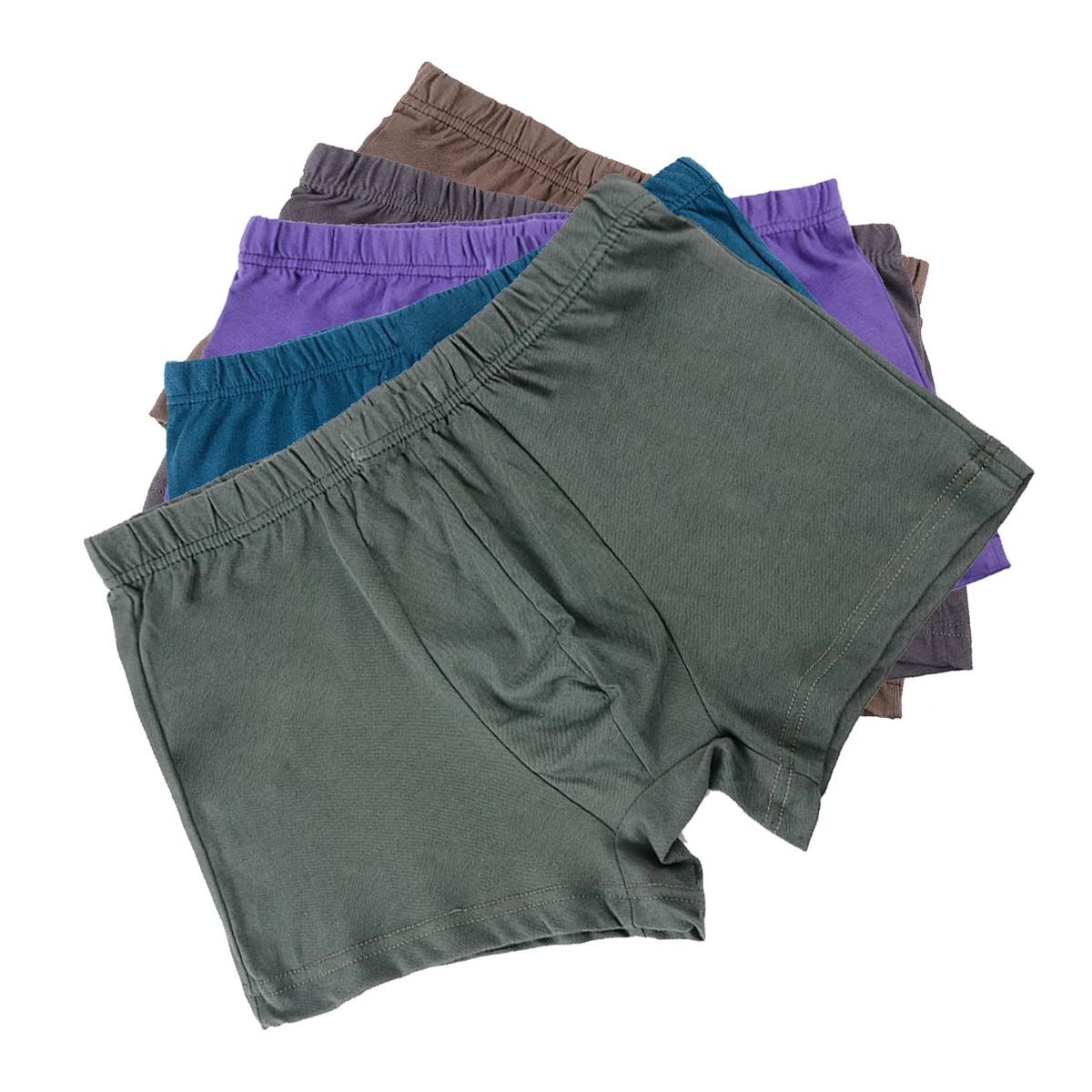 5 Stück Herren Übergröße Gemusterte Baumwoll-Boxershorts mit Bequemem Bund - Erhältlich in 1 oder 5 Stück 5XL(5Pc) gray