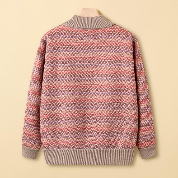 Herbst- und Wintermäntel für Menschen mittleren und höheren Alters, Damenmode-Oberteile für Großmütter und Samt gefütterte Pullover für Mütter und kleine Damen.