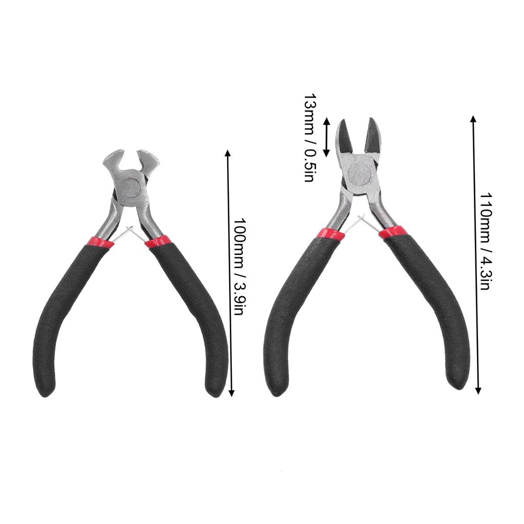 5Pcs Pliers Kit Diagonal Flat Nosed Bail Making Jewelry Pliers Hand Crimping Winding Tools Bail Making Pliers Jewelry Pliers Set