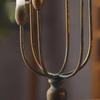 Industrial 5-Arm Candle Holder, Antique Faux Copper Candelabra, Distressed Brass Centerpiece for Home Decor, Rustic Table Decor