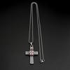 Red Enamel Knights Templar Cross Shield Pendant Necklace Stainless Steel Celtic Knot Latin Inscription Chains Amulet Jewelry