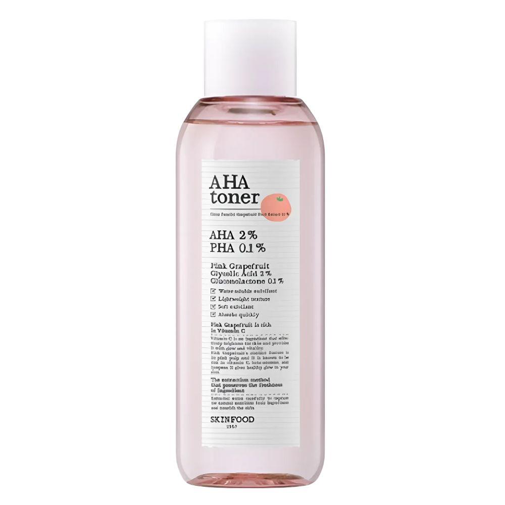 Skinfood Pink Grapefruit AHA Toner Exfoliating Brightening Facial Toner Korean Skincare 200ml