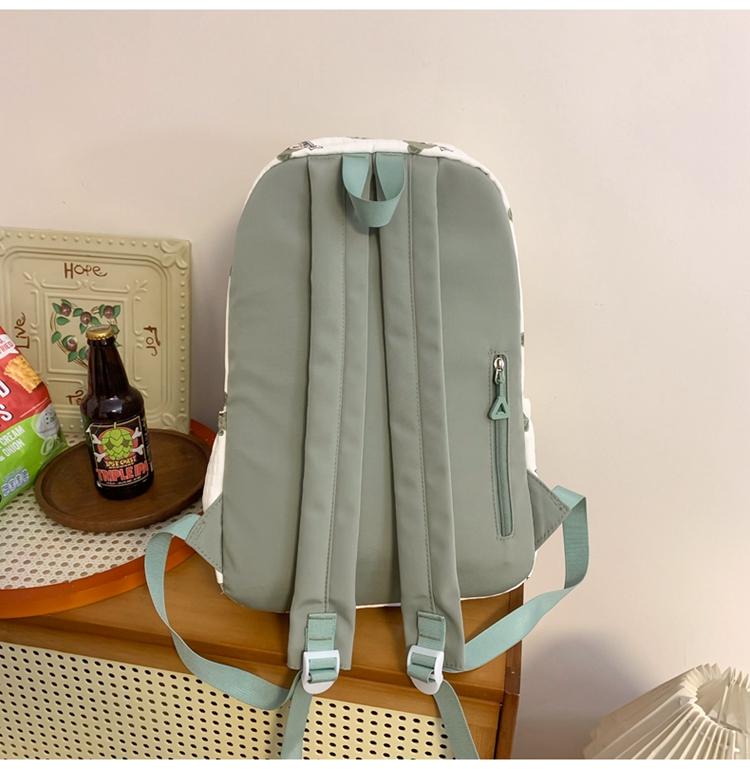 Batoh pro studenty středních škol a středních škol Velkokapacitní studentský batoh pro ženy s potiskem