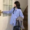 Zipper Women's Jacket Solid Color Double Opening Chest Pocket Turn Down Collar Long Sleeved Outerwear Korean New Style Spring Loose Female Top
