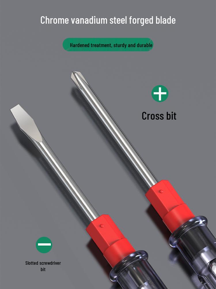 

Dual-Use Flathead & Phillips Magnetic Screwdriver Set with Awl 3x60mm 1 piece