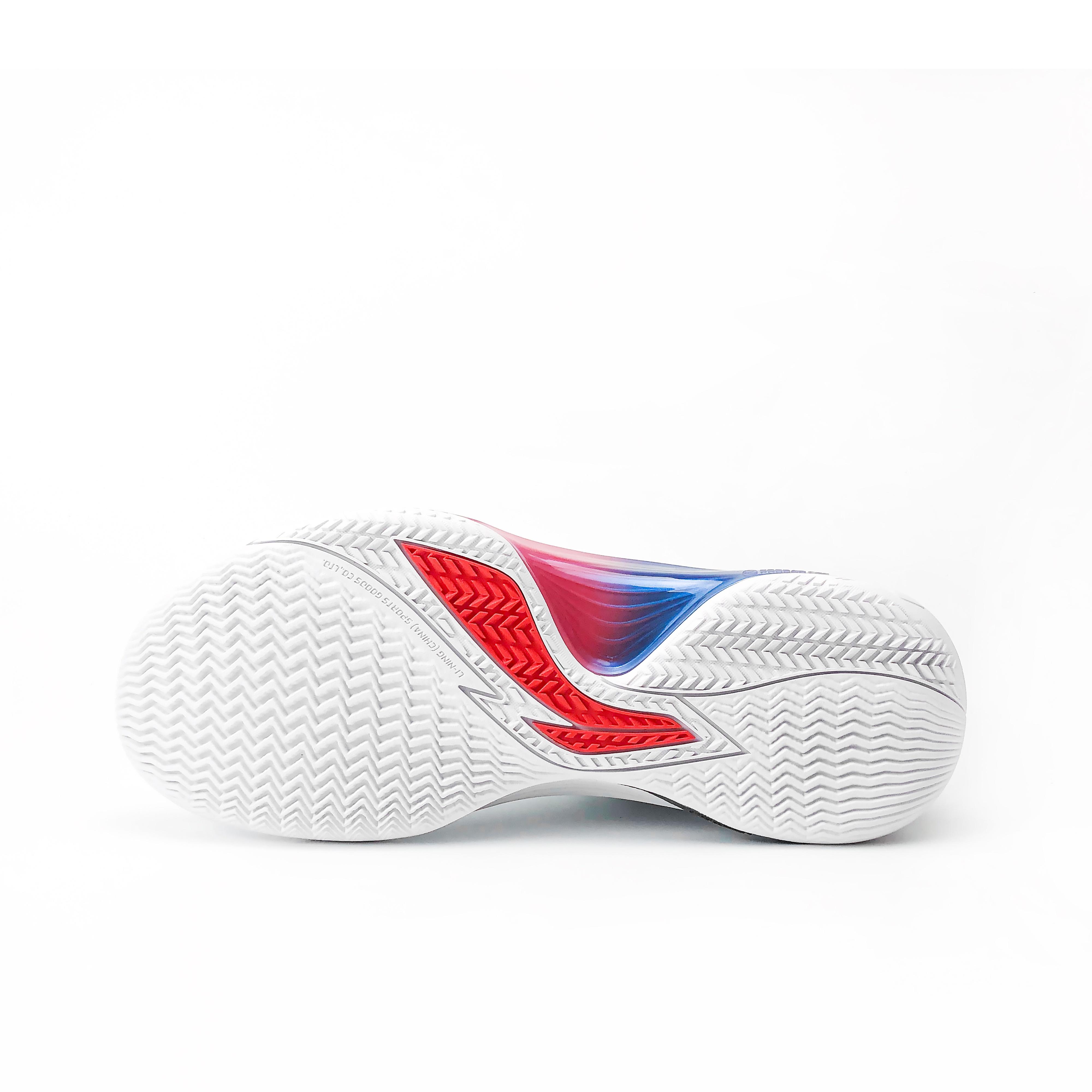 

New LiNing Shining CBA Guangzhou Southern Tigers PE Slip Resistant Balance Low Top Basketball Shoes Unisex White Blue ABPU001-13 44