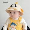 Cartoon Penguin Baby Bucket Hat, Korean Style, Sun Hat for 2-Year-Olds