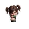 Angry Girl Cartoon Vinyl Decal - Self-Adhesive PVC Sticker for Laptop, Car, Truck, Motorcycle, Wall, Window And More JM31