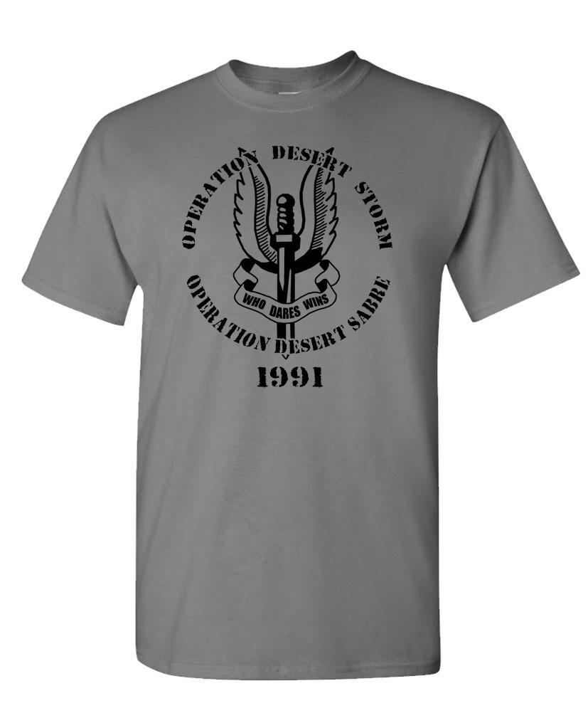 OPERATION DESERT STORM - who dares wins - Cotton Unisex T-Shirt L