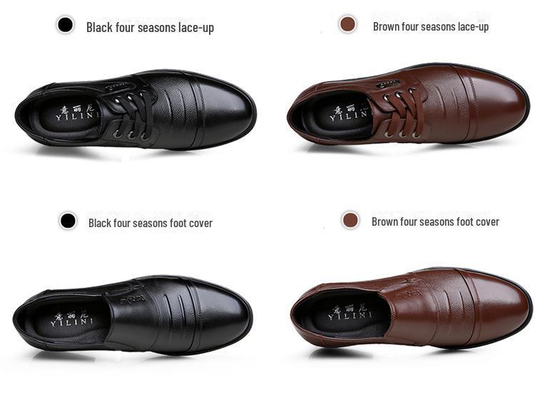 Pánské ležérní boty z pravé hovězí kůže – Hřejivá sametová podšívka pro podzim/zimu