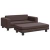 Vidaxl Dog Bed with Extension, Brown, 100X50X30 Cm, Eco-Leather