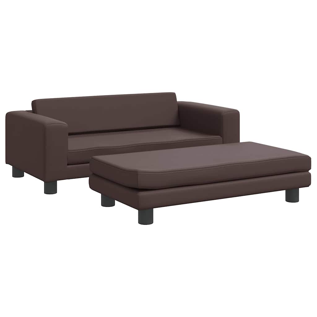 Vidaxl Dog Bed with Extension, Brown, 100X50X30 Cm, Eco-Leather