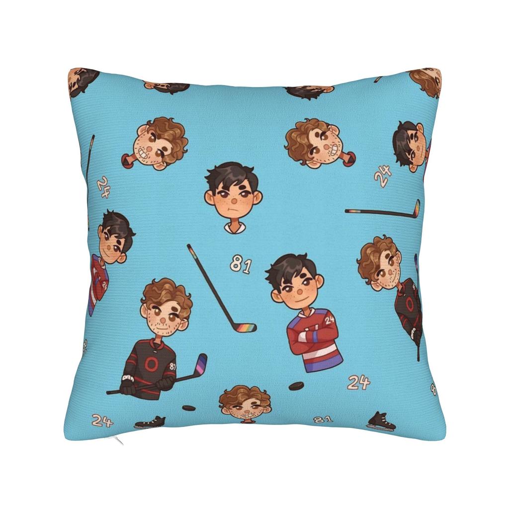 Shane Hollander & Ilya Rozanov Pillowcase Cushion Cover Decorative Heated Rivalry Throw Pillow Case Cover Home Zippered 40*40cm