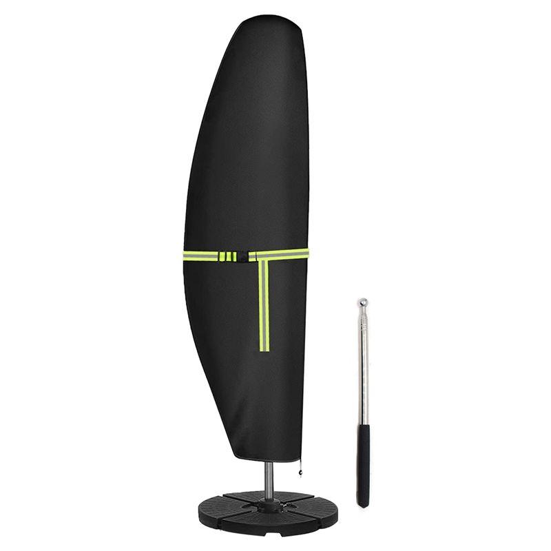 

1 Set Patio Umbrella Parasol Cover 420D Waterproof Outdoor Umbrella Cover Fits Cantilever Offset Umbrella 210 X 45 X 72/32 Cm-B6 чорний