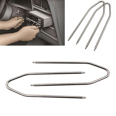 4X Chaves de remoção de rádio estéreo de carro CD Changer Ferramenta de desmontagem adequada para Ford para Peugeot para Renault para Nissan Ferramentas de reparo