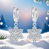 925 Silver Blue Snowflake Drop Earrings Women Earrings Charm Fashion Versatile Party Jewelry Gifts