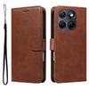 Wallet Case for Edge 70 Fusion+ 5G - Leather/PU, Brown, With Lanyard