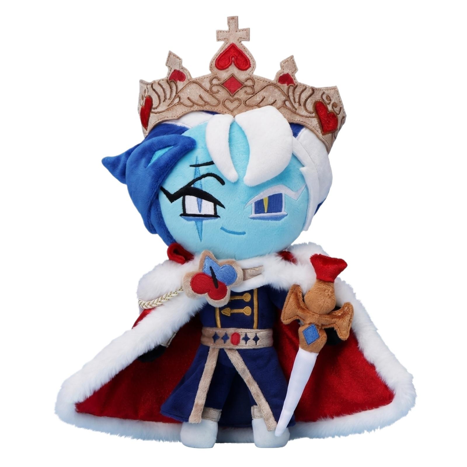 

Plush Doll Soft Stuffed Toy King Character with Crown and Scepter Detailed Costume Collectible Figure for Display and Gift One Size белый