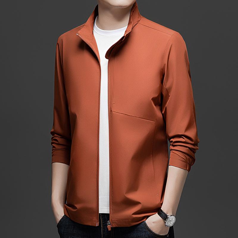 Spring and Autumn Men's Stand-Up Jacket Jacket Business Casual Versatile Zipper Jacket