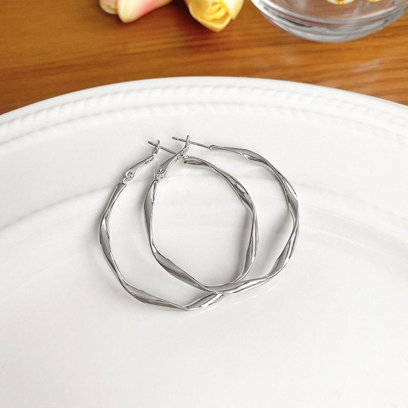 Female Light Luxury Irregular Large Circle Earrings