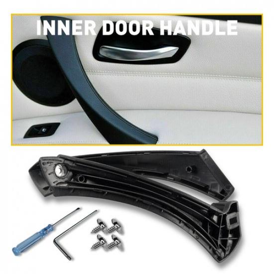 

Right Side Inner Black Outer Door Panel Handle Pull Trim Cover for BMW E90 328i