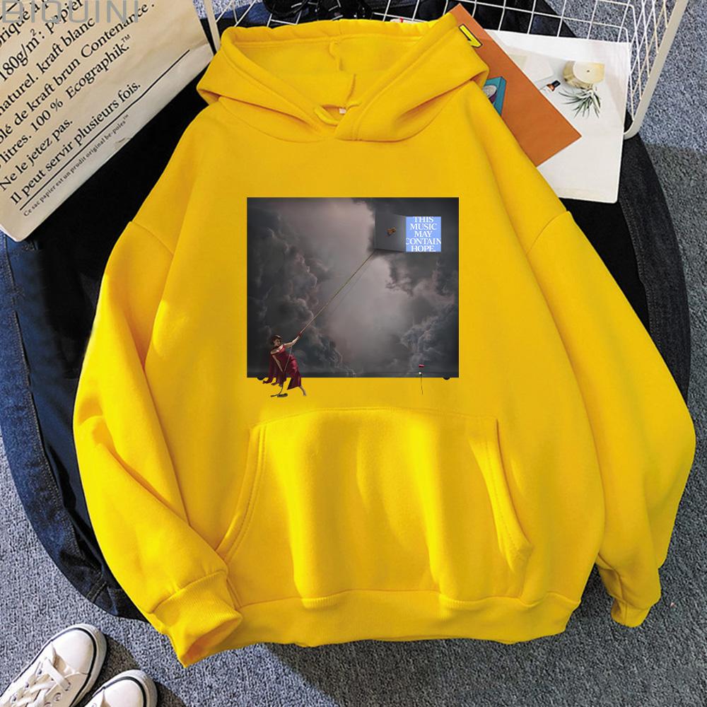 RAYE This Music May Contain Hope Second Album Cover Print Hoodies  Fashion Men Women Clothing Long Sleeve High Street Y2K Hoody