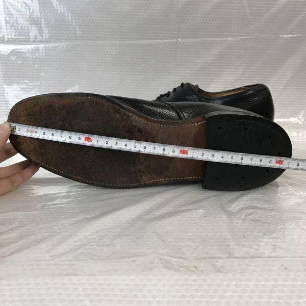 80s-90s?/STACY ADAMS/Goodyear Welt Leather U-Tip Shoes/10.5B/27.0-28.0/Black/(USED)