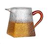 Heat-Resistant Glass Tea Cup, Creative Square Bottom Teacups, Milk Coffee Pot, Water Jug, Kitchen Container, Hammer Texture