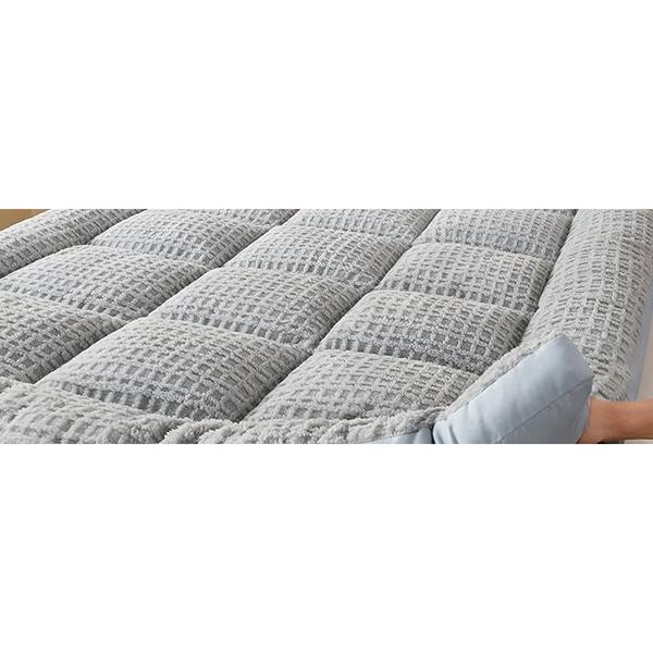 WTEMPO Plaid Printed Foldable High Quality Soft Mattress School Dormitory Mattress Winter Thickened Plush Bedroom Bed Sheet Tatami Plush Pads