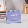 2026 Simple Style English Mini Desk Calendar Desktop Display Solid Color Portable Small Desk Calendar Desktop Decoration