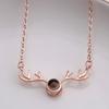 Elegant Heart Shaped Memory Necklace With Unique I Love You Feature Projection