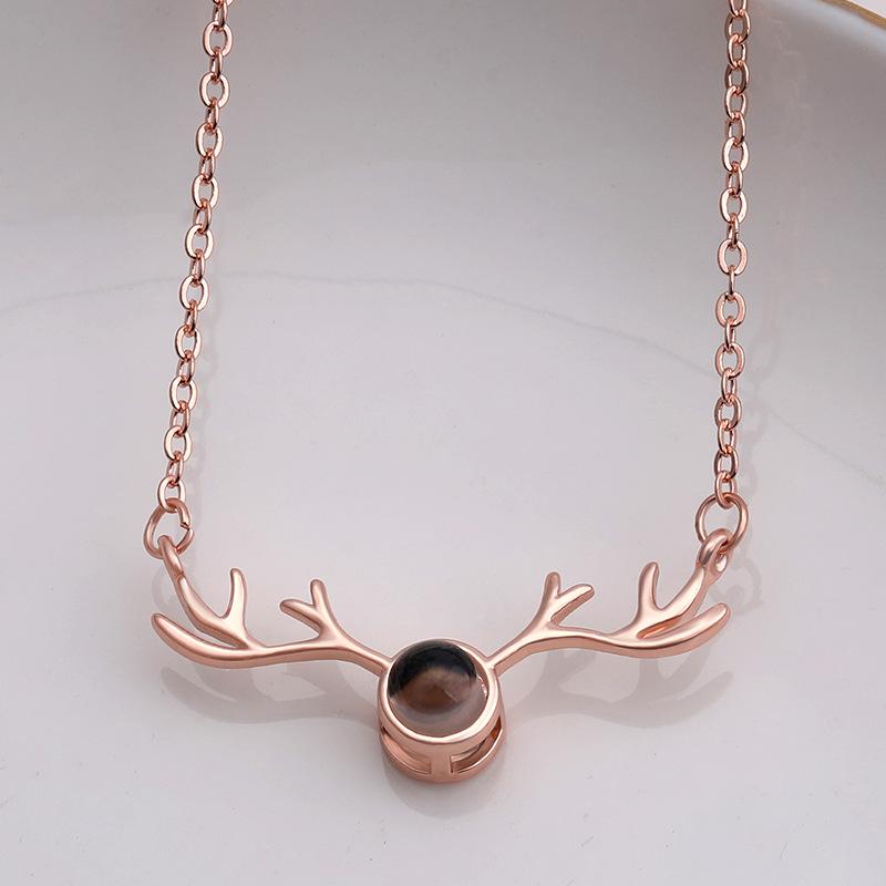 Elegant Heart Shaped Memory Necklace With Unique I Love You Feature Projection