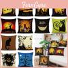 Elegant Cotton Linen Halloween Pumpkin Pillow Case For Home And Car Decor