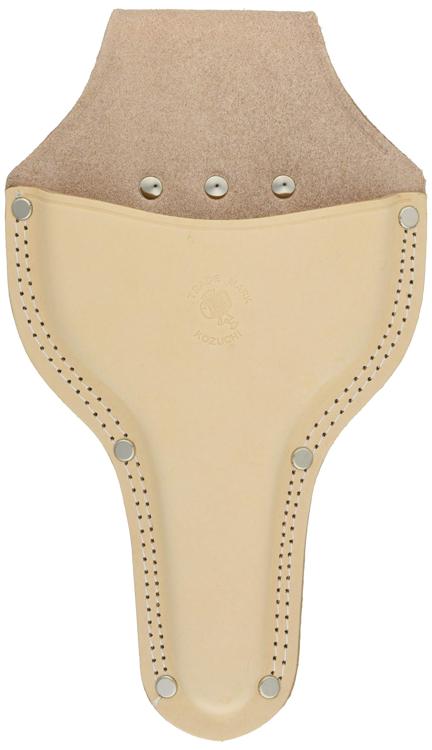 

Kozuchi Tanume Leather Case for Okubo Curved Extra Scissors, Base, Double-Stitched, Large, Embossed, SO-24 бежевий