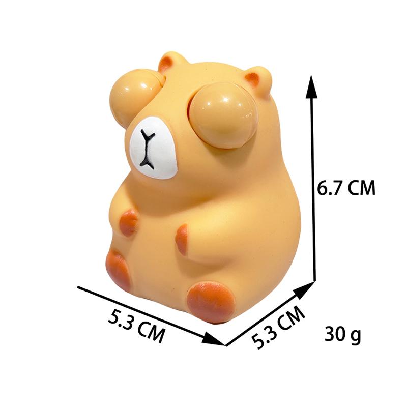 Novelty Stress Relief Toys with Pop Out Eyes Vegetables Slow Rebound Silicone Squeeze Toy for ADHD