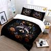Set de așternut moale, prietenos cu pielea, cu decor Art Floral Raccoon Include 1 Față de plapumă și 2 Fețe de pernă Cadou