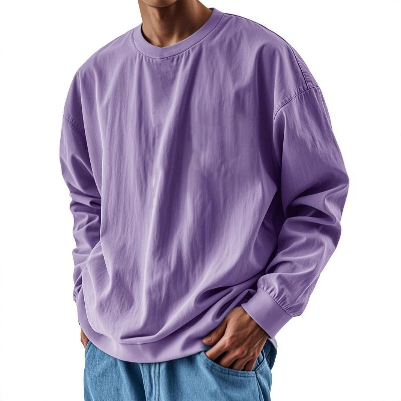 Cotton Long Sleeve T Shirt For Men Solid Spring Casual Mens T-shirts High Quality Male Tops Classic Clothes Men's T-shirts