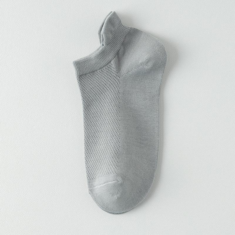 

Летние тонкие носки для мужчин, влагоотводящие и поглощающие пот, однотонные сетчатые дышащие, летние носки с противоскользящей пяткой, не сползающие 1 pair