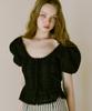 GREENBUTTER Punching Clear Ball Blouse (Black)