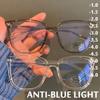 Oversized Transparent Frame Myopia Glasses Women Men Anti-Blue Light Square Eyewear Optical Spectacle Eyeglasses  0 To -600