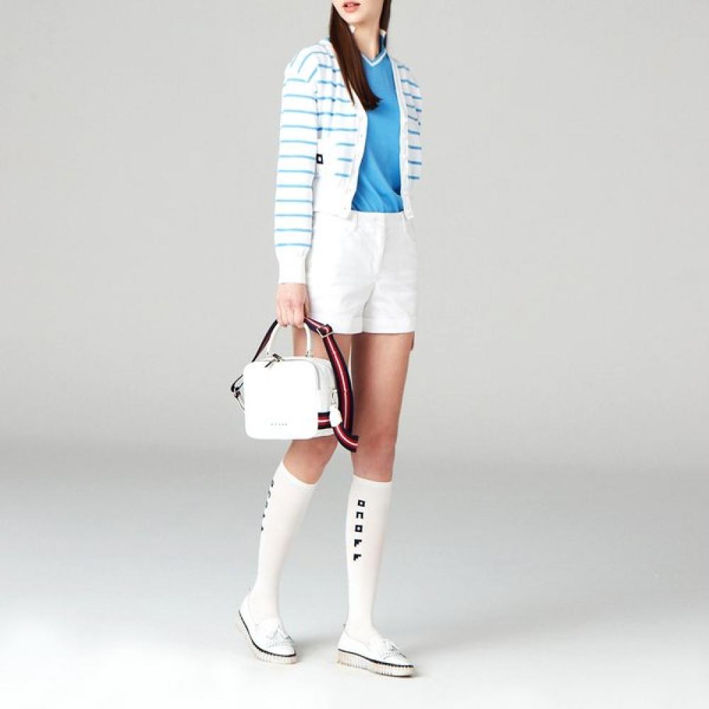 Onoff Women S Stripe Crop Cardigan Of2802la White WHITE/34(44)